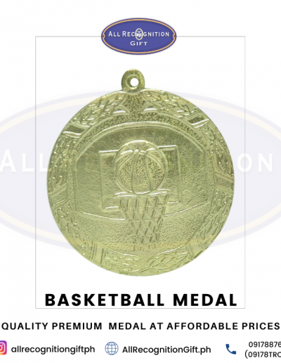BASKETBALL MEDAL - ALL RECOGNITION GIFT